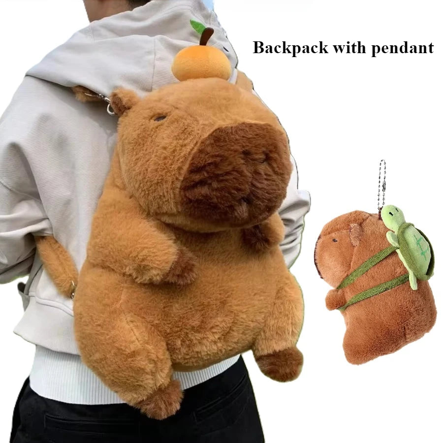 Capybara Plush Backpack - Kawaii Mini Shoulder Bag