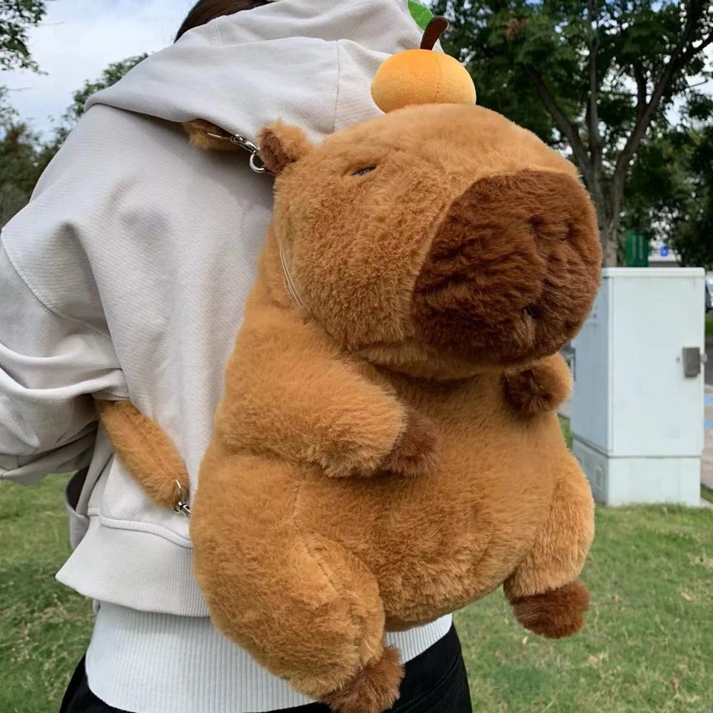 Capybara Plush Backpack - Kawaii Mini Shoulder Bag