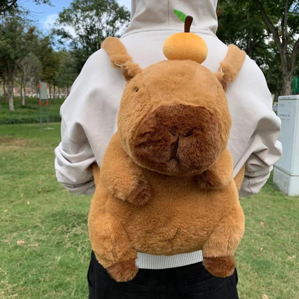 Capybara Plush Backpack - Kawaii Mini Shoulder Bag