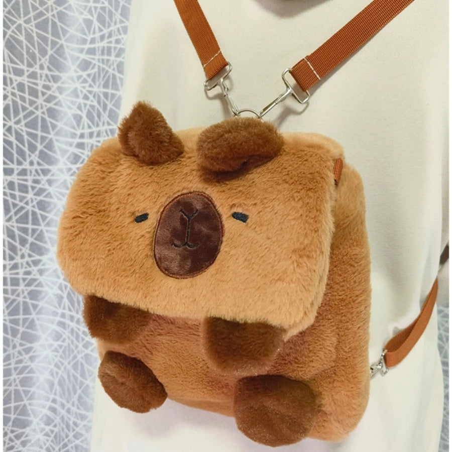 Capybara Plush Backpack - Kawaii Mini Shoulder Bag