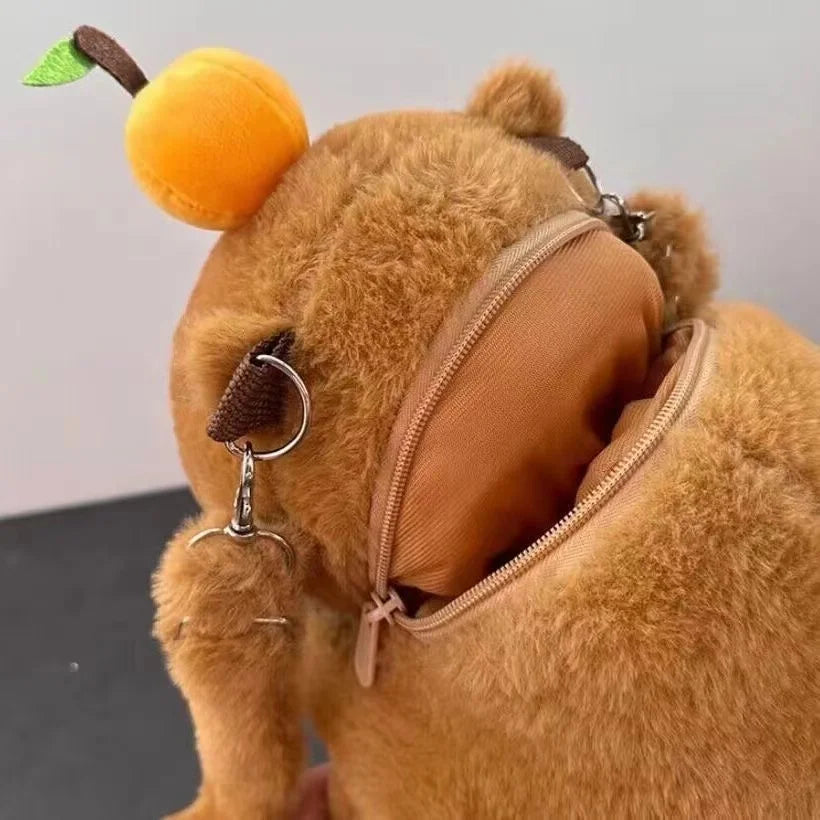 Capybara Plush Backpack - Kawaii Mini Shoulder Bag